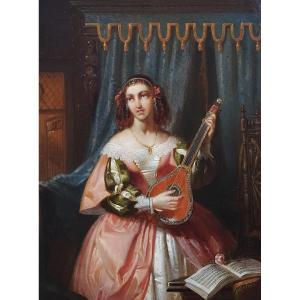 Gustave Wappers (attributed To) - The Mandolin Player