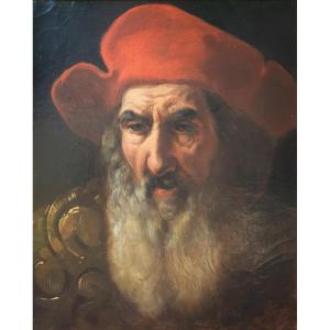 18th Century French School - Study Of A Bearded Man's Head