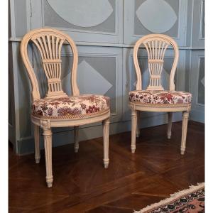 Jean Avisse, Pair Of Louis XVI Period Chairs.