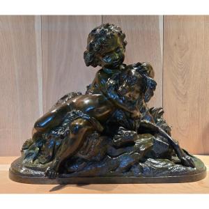 The Embrace – Auguste Joseph Peiffer, Important Bronze, Late 19th Century.  