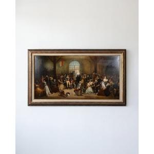 Antique Oil Painting Signed Charles-louis Müller