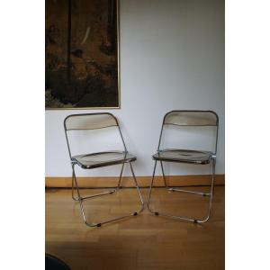 Two Folding Chairs By Giancarlo Piretti
