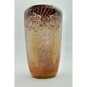 French Glass Vase - Draperies Model