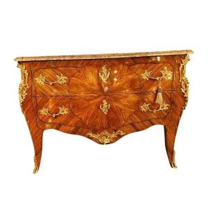 - Discount 25% - Stamped P Roussel -  Curved Chest Of Drawers On 3 Sides