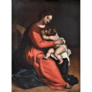 Virgin And Child Nursing - Circle Of Antiveduto Grammatica - Late 16th/early 17th Century