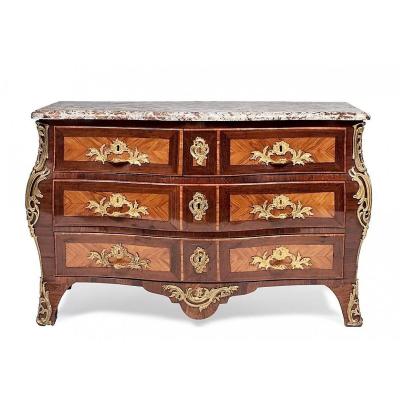  15% Discount  -   Stamped  Boudin - Tomb And Curved Commode - Louis XV Period