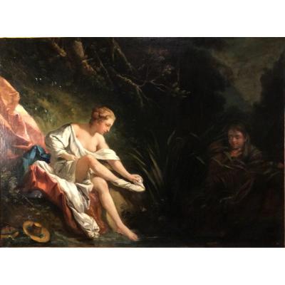   25% Discount - After François Boucher - La Surprise - Oil On Canvas - 19th