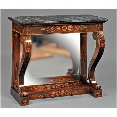  -  Stamped Jacob - Rare Console In Rosewood - Charles X 