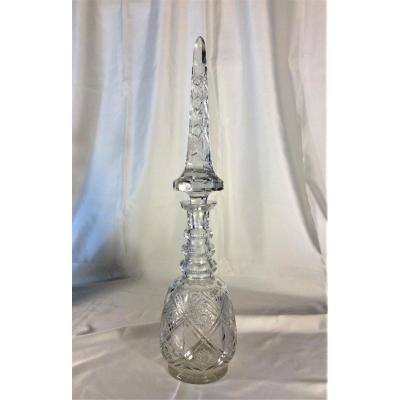  25% Discount  -  Imposing Crystal Bottle - 19th Century.