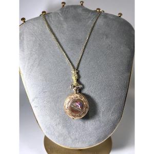 A Watch And Its Matching Vest, The Whole Set In Gold.