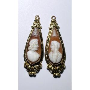 Pair Of Napoleon III Earrings 