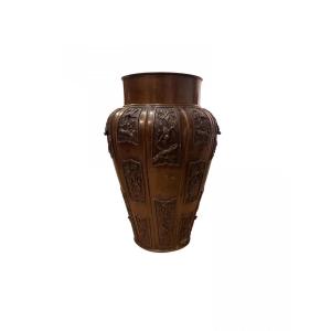 Antique Japanese Bronze Vase, 19th Century