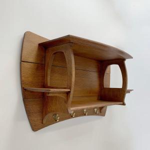 Wall-mounted Coat Rack By Gustave Serrurier-bovy, Circa 1905, Belgium.