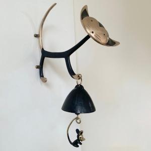 Walter Bosse Cat And Mouse Doorbell, Circa 1950, Austria.