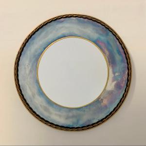 Round Brass Mirror And Oxidized Mirror, Circa 1940, France.