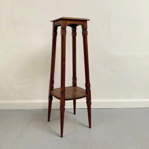 Art Nouveau Wooden Sellette, Circa 1900, Belgium.