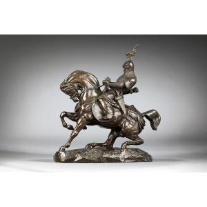 Tartar Warrior Halting His Horse, Antoine-louis Barye (1795 - 1875)