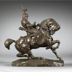 Tartar Warrior Halting His Horse, Antoine-louis Barye (1795 - 1875)