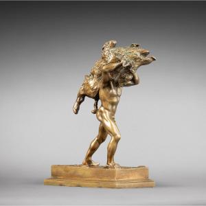 Hercules And The Erymanthian Boar, Antoine-louis Barye (1795-1875)