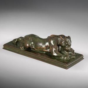 Jaguar Devouring An Agouti, Antoine-louis Barye (1795-1875)