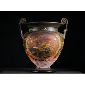 Hellenistic Krater With Chinese Decorations, Italy 19th C.