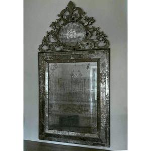 Mirror Extremely Rare And Very Large Murano Mirror, Venice Late 17th Century.