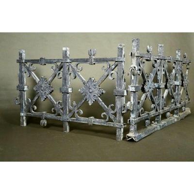 A Zinc Sheet Balustrade, Charles X Period, France, Early 19th Century