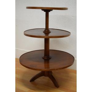 Mahogany Pedestal Table 3 Trays