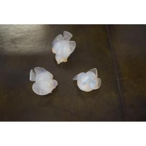 3 Sabino Opalescent Glass Birds