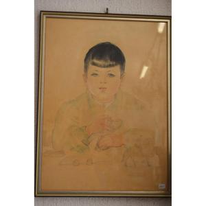 Child Portrait In Pencil