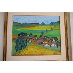 Painting By Mario Giacoya "landscape Of Uruguay"