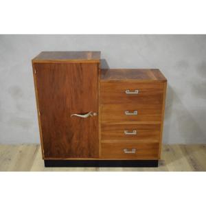 Small Art Deco Walnut Sideboard