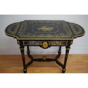 Napoleon III Shuttered Table With Vine Leaf Decoration