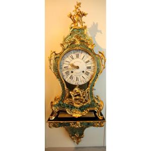 Wall Mounted Cartel With Green Horn Type Console With Boulle Inlay Technique