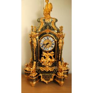 Horse Boulle Clock France In 1850