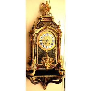 Boulle Wand Cartel Clock From The First Period, France, Circa 1750