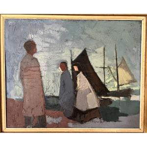 Eh Kylberg Oil On Panel "marine" Swedish School