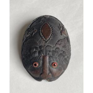 19th-century Carved Coconut - Convict's Work - 