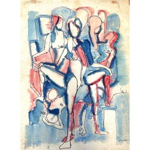 Modern School Signed Schwartz - Abstract Composition