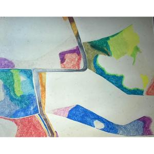 Contemporary School - Abstract Composition - Dated 1983