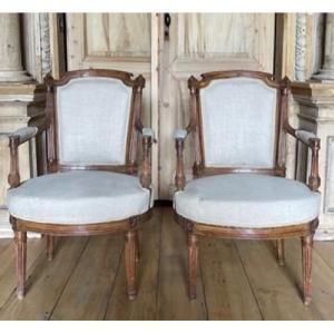 Pair Of Armchairs Louis XVI Period