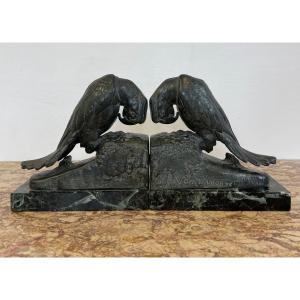 Pair Of Parrot Bookends