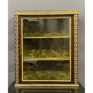 Napoleon III Mahogany Wall Display Case