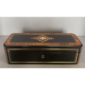 Blackened Wood And Rosewood Glove Box