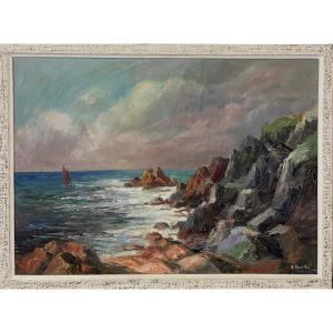 Seaside Landscape By Deville
