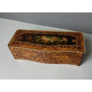Napoleon III Glove Box With Floral Decoration