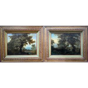 Brinckmann Philipp Hieronymus (1709 - 1761) - A Pair Of Forest Landscapes With River