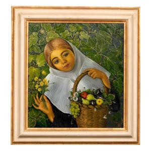 Vicente Mulet Y Claver (1897 – Valencia – 1945) - Gathering Fruit And Flowers