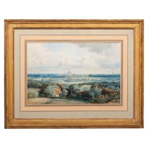 Johannes Joseph Destrée (1827 – 1888) - View Of Haarlem With The St. Bavo Cathedral