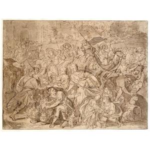Frans Francken The Younger (1581 - Antwerp - 1642) - The Departure Of The Israelites